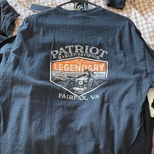 Virginia Harley-Davidson Black and Orange Graphic Tee